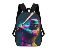 sinyumoney Colorful Baseball Player Mochila Escolar Para Niños Mochila Escolar Impresa En 3D Mochila Escolar De Moda Para Niños De Primaria Y Secundaria 17inch