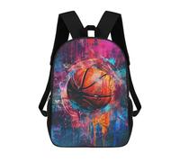 sinyumoney Colorful Basketball Artwork -2 Mochila Escolar Infantil Impresa En 3D 17inch Mochilas De Moda Para Niños De Primaria Y Secundaria
