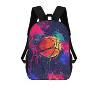 sinyumoney Colorful Basketball Artwork -4 Mochila Escolar Infantil De 17 Pulgadas Con Estampado 3D, Mochila Moderna Para Niños, Mochilas De Viaje, Bolsas Para Libros, Mochila Escolar Infantil