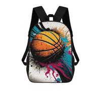 sinyumoney Colorful Basketball Artwork Mochila Escolar Infantil De 17 Pulgadas Con Estampado 3D, Mochila Moderna Para Niños, Mochilas De Viaje, Bolsas Para Libros, Mochila Escolar Infantil
