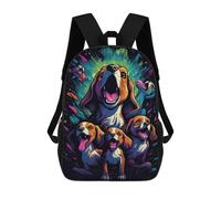 sinyumoney Colorful Beagle Art Print-1 Mochila Escolar Secundaria Informal Para Viajes, Mochilas Para La Escuela Secundaria, Para Acampar, Aventuras Al Aire Libre Y Viajes Diarios 17inch