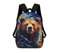 sinyumoney Colorful Bear Painting Artwork Mochilas De 17 Pulgadas Para Niños, Mochilas Escolares Impresas En 3D Para Estudiantes De Primaria Y Secundaria, Para Niños Y Niñas.