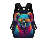sinyumoney Colorful Bear Portrait-5 Mochila Escolar Para Niños Mochila Escolar Impresa En 3D Mochila Escolar De Moda Para Niños De Primaria Y Secundaria 17inch