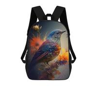 sinyumoney Colorful Bird Art Print Mochila Escolar Infantil De 17 Pulgadas, Impresa En 3D, Estilo Casual, Para Niños, Ideal Para Viajes, Como Mochila Escolar O Para Llevar Libros.