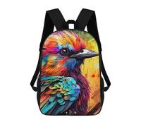 sinyumoney Colorful Bird Artwork -4 Mochila Escolar Para Niños De 17 Pulgadas, Mochila Informal De Viaje Para Niños Y Niñas, Mochila De Gran Capacidad Para El Día A Día 17inch