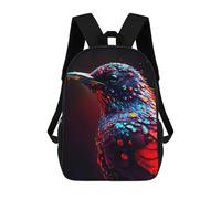 sinyumoney Colorful Bird Artwork Mochila Escolar Infantil Impresa En 3D, Mochila Informal De Moda Para Niños, Mochila De Viaje De Alta Capacidad Para Libros Para Niños 17inch