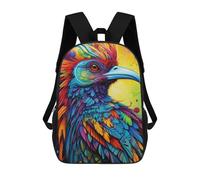 sinyumoney Colorful Bird Portrait -3 Mochila Escolar Impresa En 3D Para Niños, Mochila Escolar, Mochilas De Viaje, Bolso Informal De Moda Para Niños Y Estudiantes 17inch