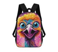 sinyumoney Colorful Bird Portrait-8 Mochila Infantil Escolar Para Niños Con Estampado 3D De Dibujos Animados, Mochila Escolar Para Estudiantes, Mochila Para Portátil Para Niños Y Niñas 17inch