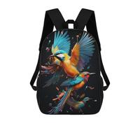 sinyumoney Colorful Birds in Flight Mochila De Peluche Con Dibujos Animados, Mochila 3D Para Niños, Bolsa Escolar, Idea De Regalo De Cumpleaños Para Niños Y Niñas 17inch