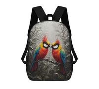 sinyumoney Colorful Birds in Forest Painting Mochila, Mochila Escolar Impresa En 3D, Bolsa Para El Almuerzo Escolar, Mochila De Viaje, Mochila Para Amigos, Mochila Escolar Para Niñas Y Niños 17inch