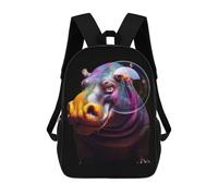 sinyumoney Colorful Bubble Hippo Mochilas Infantiles Impresas En 3D Para Niños, Mochilas Escolares De Moda, Mochilas De Viaje, Mochilas Escolares Para Niños De Primaria 17inch