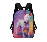 sinyumoney Colorful Bull Terrier Painting-2 Mochila Escolar Infantil De 17 Pulgadas, Mochila Escolar Impresa En 3D Para Niños De Primaria Y Secundaria