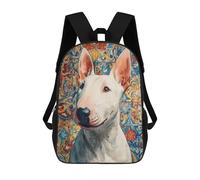 sinyumoney Colorful Bull Terrier Portrait -1 Mochilas Infantiles Impresas En 3D De 17 Pulgadas. Mochila Escolar Informal Impresa En 3D Para Niños De Primaria Y Secundaria.