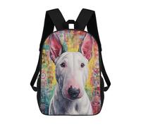 sinyumoney Colorful Bull Terrier Portrait -3 Mochilas Infantiles Mochila Escolar Impresa En 3D Para Niños Mochilas De Viaje Bolsas Para Libros Para Niños 17inch Mochila Escolar