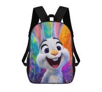 sinyumoney Colorful Bunny Painting Artwork Mochilas Infantiles Mochila Escolar Impresa En 3D Para Niños Mochilas De Viaje Bolsas Para Libros Para Niños 17inch Mochila Escolar