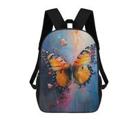 sinyumoney Colorful Butterfly Art Print Mochila Escolar, Mochila Para Portátil, Mochila Para Niños/niñas/adolescentes 17inch