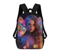 sinyumoney Colorful Butterfly Beauty Mochila Infantil, Mochila Escolar Impresa En 3D, Mochila Para Niños Y Niñas, Mochila Escolar Ajustable Para La Escuela Primaria 17inch