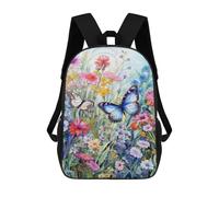 sinyumoney Colorful Butterfly Garden-2 Mochila Escolar Grande Resistente Al Agua Para Portátil Para Adolescentes, Niñas, Niños, Mujeres Y Hombres 17inch