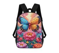 sinyumoney Colorful Butterfly Garden-6 Mochilas Infantiles Mochila Escolar Impresa En 3D Para Niños Mochilas De Viaje Bolsas Para Libros Para Niños 17inch Mochila Escolar
