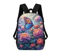 sinyumoney Colorful Butterfly Garden-9 Mochila Escolar Para Institutos De Secundaria Mochila Informal - Perfecta Para Viajes, Trabajo Y Uso Diario 17inch