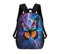 sinyumoney Colorful Butterfly Lightning Mochila Escolar Impresa En 3D 17inch Mochilas De Moda Para Niños, Mochilas Escolares Para Niños De Primaria Y Secundaria