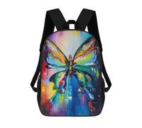 sinyumoney Colorful Butterfly Mochila Escolar Para La Escuela Secundaria, Preparatoria, Universidad, Viajes Para Niñas, Niños Y Adolescentes 17inch