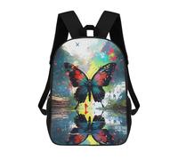 sinyumoney Colorful Butterfly Reflection Artwork Mochilas Escolares, De Viaje Y Universitarias Para La Escuela/trabajo/viajes 17inch