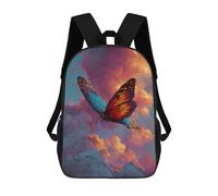 sinyumoney Colorful Butterfly Sky Art Print Mochila Escolar Ligera E Informal Para Adolescentes, Niños, Mujeres Y Hombres 17inch