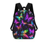 sinyumoney Colorful Butterfly Wallpaper Mochila Escolar Resistente Al Agua Para Ordenador Portátil Para La Escuela/trabajo/viajes 17inch