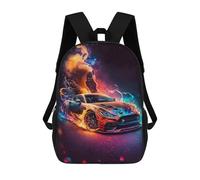 sinyumoney Colorful Car in Space Mochila De Viaje Informal Para Secundaria, Para Hombres, Mujeres Y Adolescentes 17inch