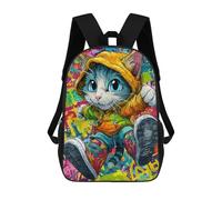 sinyumoney Colorful Cat Art Print-13 Mochila De Viaje Para La Universidad, Mochilas Para Adolescentes, Chicas, Chicos, Mujeres Y Hombres 17inch