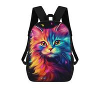 sinyumoney Colorful Cat Art Print Mochilas Escolares Para La Escuela Secundaria, Preparatoria, Universidad Y Viajes Para Hombres, Mujeres Y Adolescentes 17inch