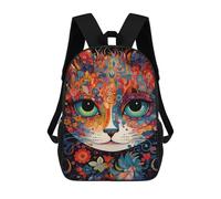 sinyumoney Colorful Cat Face Art Print Mochilas Escolares Para La Escuela Secundaria, Preparatoria, Universidad Y Viajes Para Hombres, Mujeres Y Adolescentes 17inch