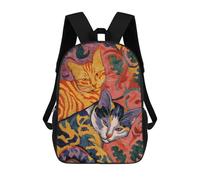 sinyumoney Colorful Cats Art Print -1 Mochila Escolar Grande Para Niños, Niñas, Adolescentes, Hombres Y Mujeres 17inch