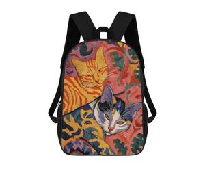 sinyumoney Colorful Cats Art Print -1 Mochila Escolar Grande Para Niños, Niñas, Adolescentes, Hombres Y Mujeres 17inch