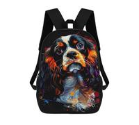 sinyumoney Colorful Cavalier King Charles Spaniel Art Mochila Escolar, Mochila De Viaje Para La Universidad, Mochilas Para Niñas Y Adolescentes 17inch