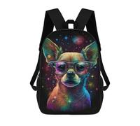 sinyumoney Colorful Chihuahua Art Print Mochila Escolar Para Ordenador, Para El Colegio/trabajo/viajes Para Niñas, Niños Y Adolescentes 17inch