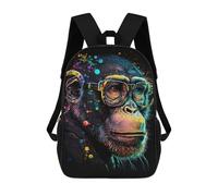 sinyumoney Colorful Chimpanzee Portrait Mochilas Infantiles Mochila Escolar Impresa En 3D Para Niños Mochilas De Viaje Bolsas Para Libros Para Niños 17inch Mochila Escolar