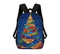 sinyumoney Colorful Christmas Tree Lights Mochila Escolar Infantil Impresa En 3D 17inch Mochilas De Moda Para Niños De Primaria Y Secundaria