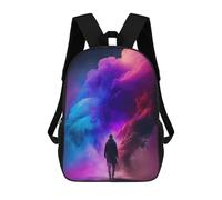 sinyumoney Colorful Clouds A Mystical Journey Mochilas Para Niños Y Estudiantes, Mochilas Escolares Impresas En 3D, Mochilas Para Estudiantes De Primaria Y Secundaria Para Niños Y Niñas 17inch