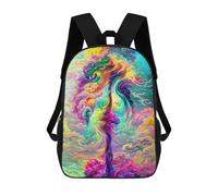 sinyumoney Colorful Clouds Dance Mochila Escolar Infantil, Mochilas Impresas En 3D, Mochilas Escolares De Moda Para Niños De Primaria Y Secundaria 17inch