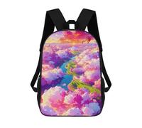 sinyumoney Colorful Clouds Over River Mochila Escolar Infantil Impresa En 3D Para Niños, Mochilas De Viaje, Bolsas Para Libros, Mochila Escolar Infantil 17inch