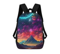 sinyumoney Colorful Cosmic Landscape Mochila Infantil, Mochila Escolar Infantil, Mochilas Escolares Impresas En 3D Para Niños Y Estudiantes Adolescentes 17inch