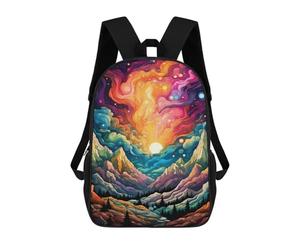 sinyumoney Colorful Cosmic Landscape Mochilas Escolares, De Viaje Y Universitarias Para Hombres, Mujeres Y Adolescentes 17inch