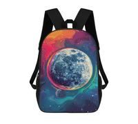 sinyumoney Colorful Cosmic Moon Art Print Mochila Grande, Ligera E Informal Para El Campus, Actividades Al Aire Libre, Viajes Y Deportes 17inch