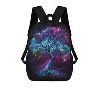 sinyumoney Colorful Cosmic Tree Art Print Mochila Escolar, De Negocios, Para Portátil, Unisex, Informal, Para Adolescentes, Chicas, Chicos, Mujeres Y Hombres 17inch