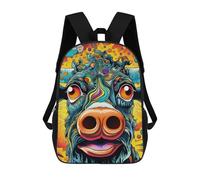 sinyumoney Colorful Cow Illustration Mochilas Infantiles Impresas En 3D Para Niños, Mochilas Escolares De Moda, Mochilas De Viaje, Mochilas Escolares Para Niños De Primaria 17inch