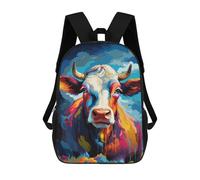 sinyumoney Colorful Cow Illustration Mochilas Infantiles Mochila Escolar Impresa En 3D Para Niños Mochilas De Viaje Bolsas Para Libros Para Niños 17inch Mochila Escolar