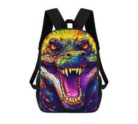 sinyumoney Colorful Crocodile Artwork -1 Mochila Infantil, Mochila Escolar De Gran Capacidad Para Estudiantes, Mochila Para Libros, Mochila Para Niños, Niñas, Adultos Y Adolescentes 17inch