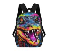 sinyumoney Colorful Crocodile Artwork Mochila Escolar Impresa En 3D Para Niños, Mochila Escolar, Mochilas De Viaje, Bolso Informal De Moda Para Niños Y Estudiantes 17inch